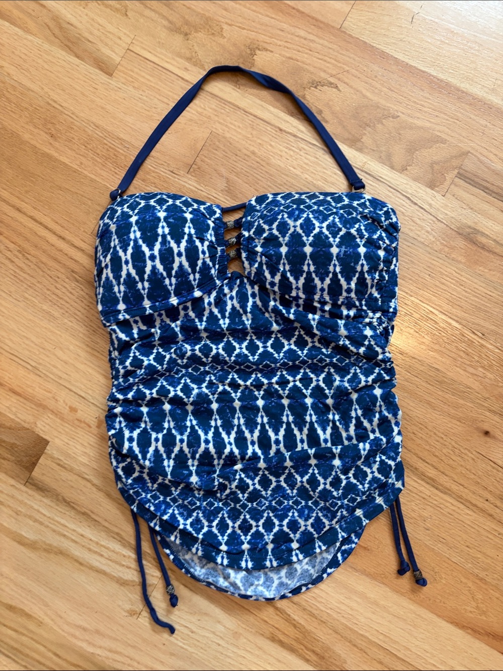 24th & Ocean Navy and White Patterned One-Piece Swimsuit